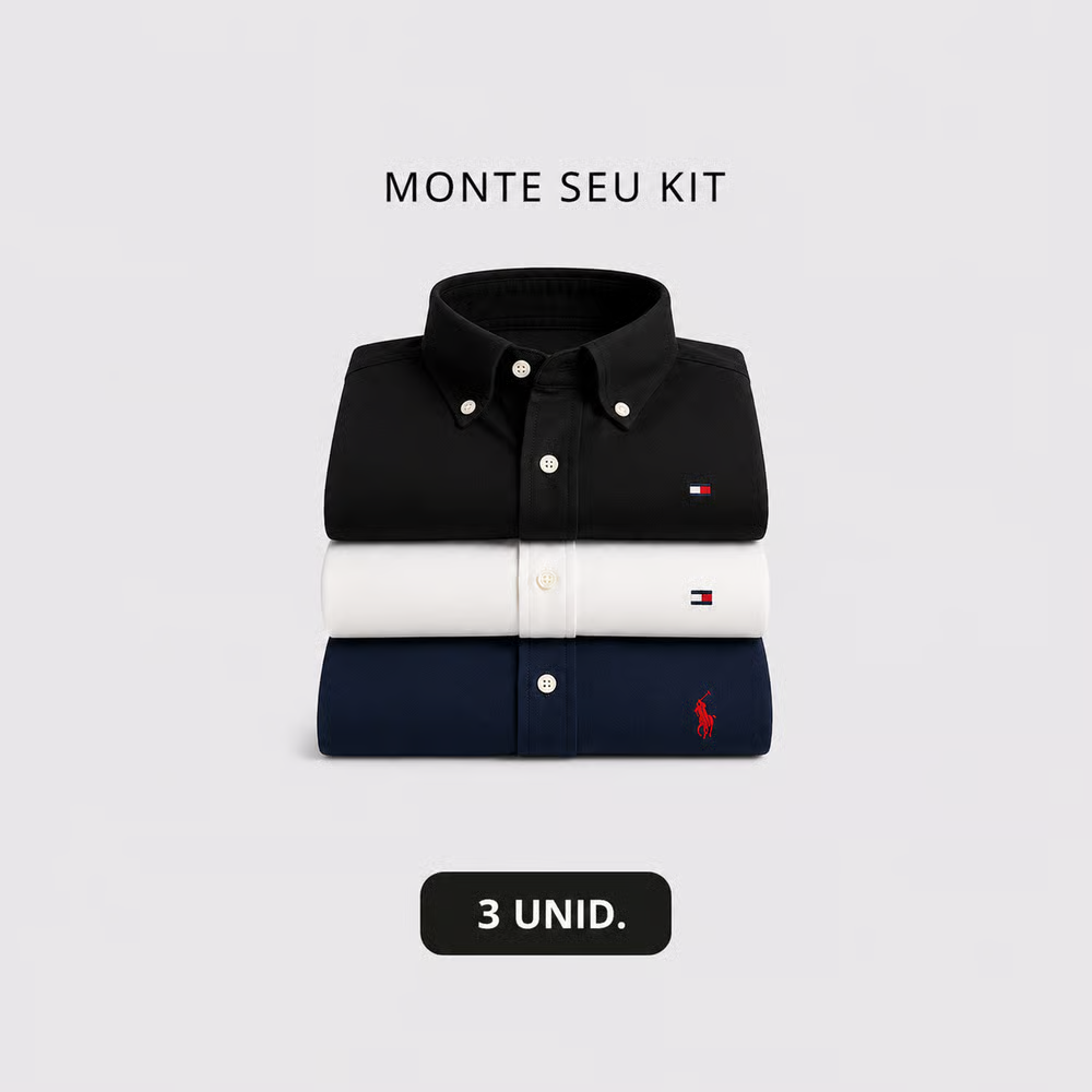 Kit 3 Camisas Social Tommy Hilfiger e RL